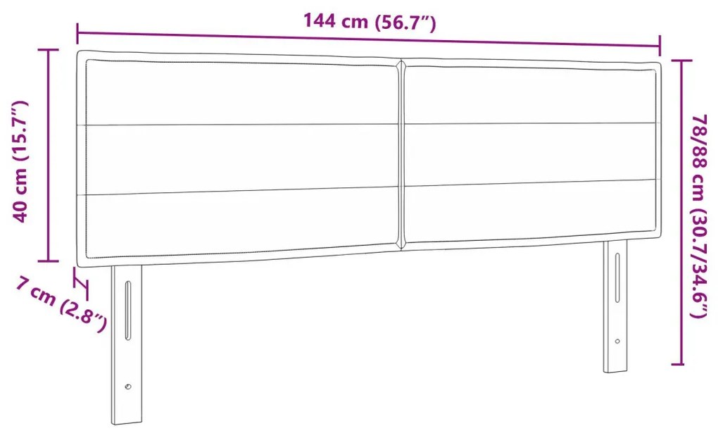 Fejtámla vonal dizájn sötétszürke 140 cm szövet