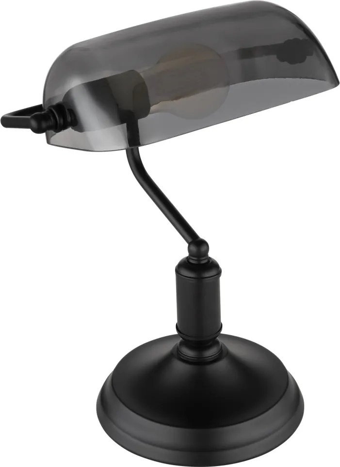 GLOBO 2491B ANTIQUE Banklámpa Fekete E27 IP20