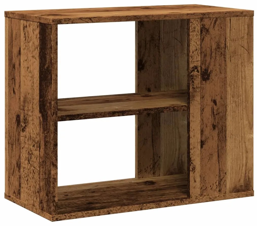 antik fa színű szerelt fa kisszekrény 60 x 30 x 50 cm