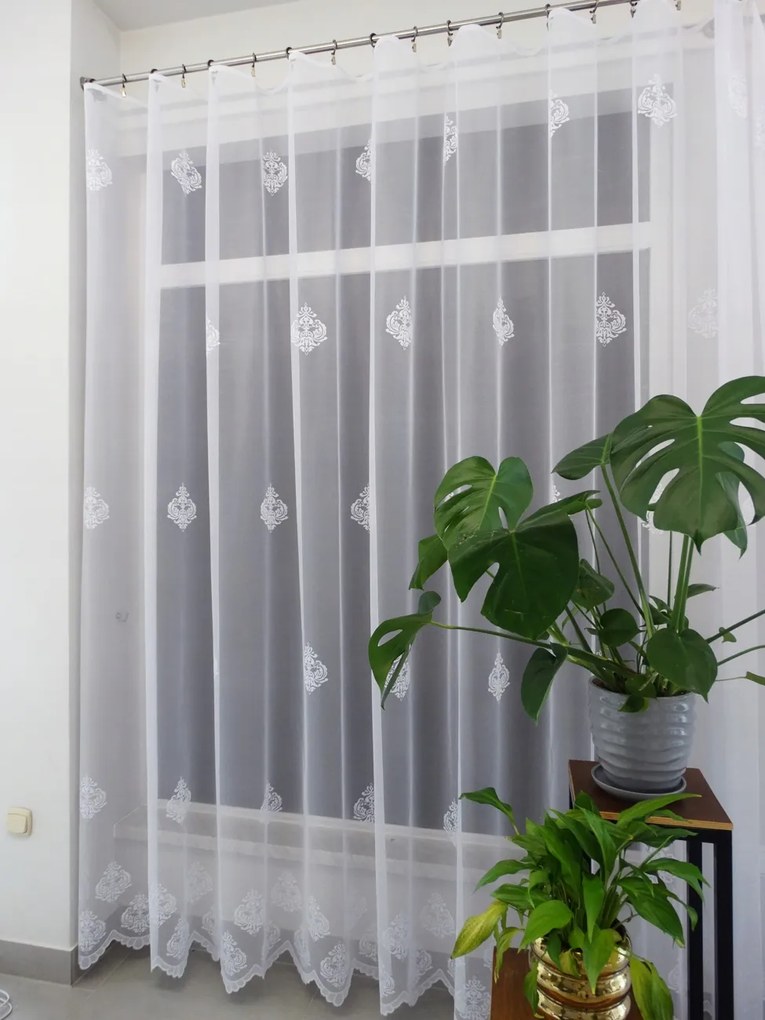 Mg Függöny jacquard 33009 Fehér 250cm magas lengyel 1,6m