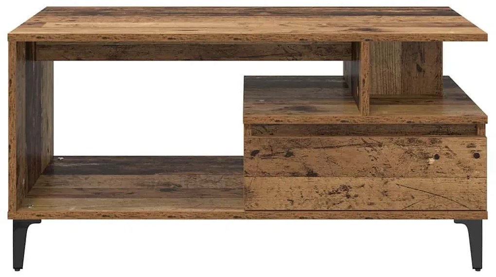 Dohányzóasztal with Drawer Régi fa 90 x 49 x 45 cm Faanyag