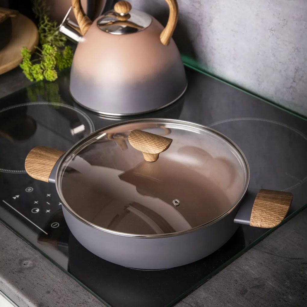 Valdinox Morgan 26 cm-es sekély serpenyő fedéllel,3,4 l