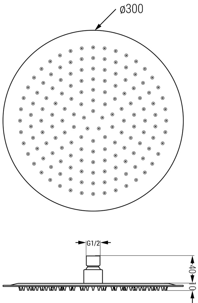 Mexen Kai DR70 rejtett kád-zuhany szett esőzuhannyal 30 cm, króm, 77602DR7030-00