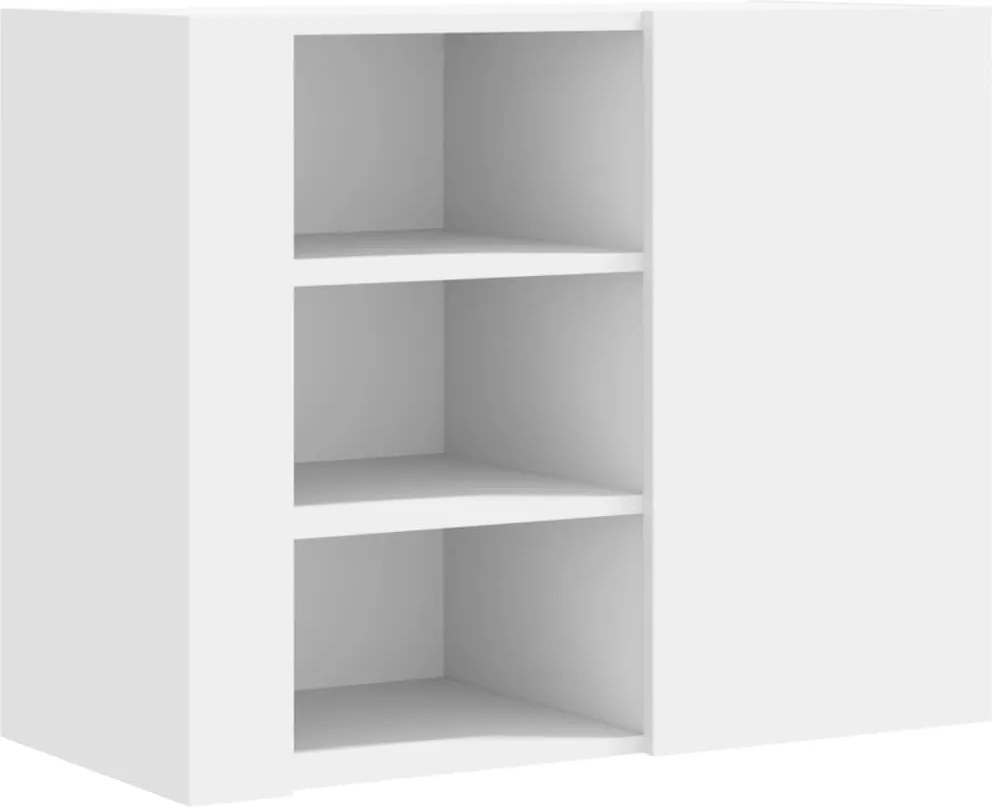 vidaXL fehér szerelt fa faliszekrény 75 x 35 x 60 cm