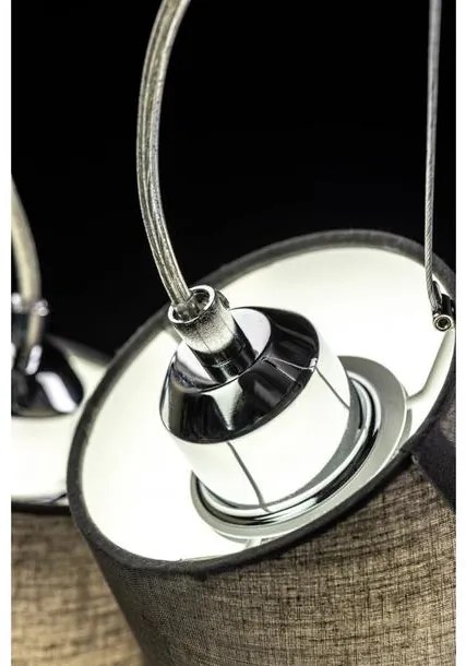 Lámpa Mennyezeti lámpatest KASEL 3, 6229, AC220-240V, 50/60Hz, 3*E27, max.40W, átmérő 46 cm, szürke