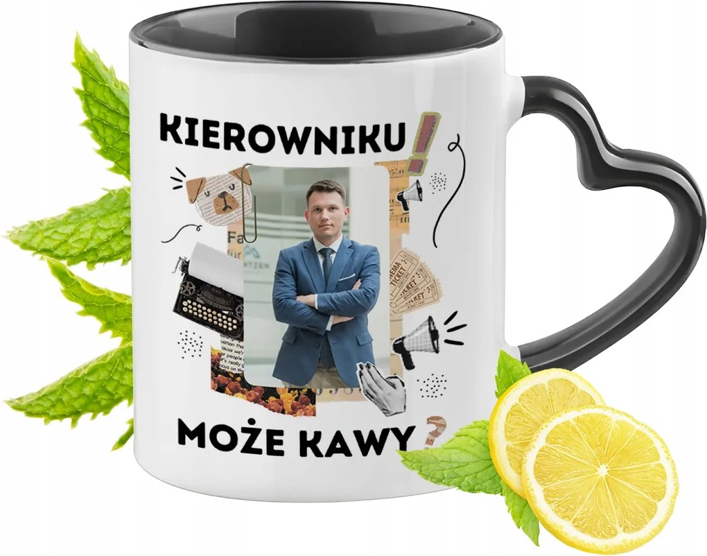 Mentzen Új Remény Bögre Fekete Szív Alakú Füllel Ajándék