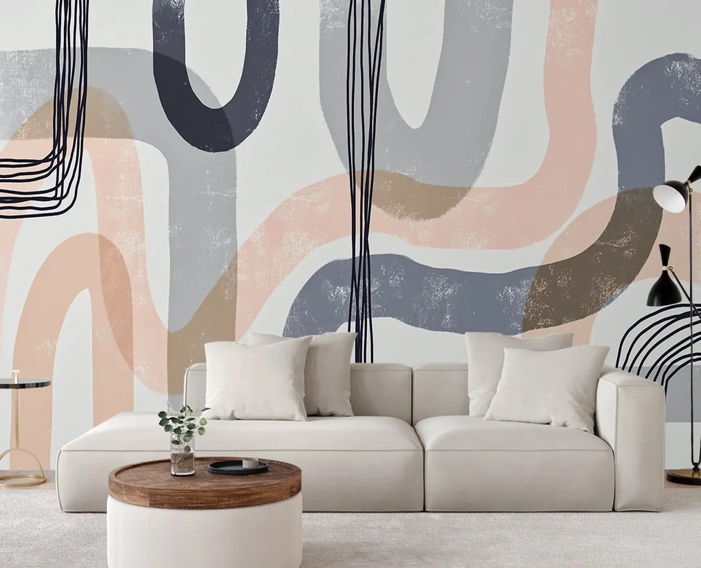 Gario Fotótapéta Bézs boho vonalak - Andrea Haase Anyag: Vlies, Méret: 400 x 280 cm