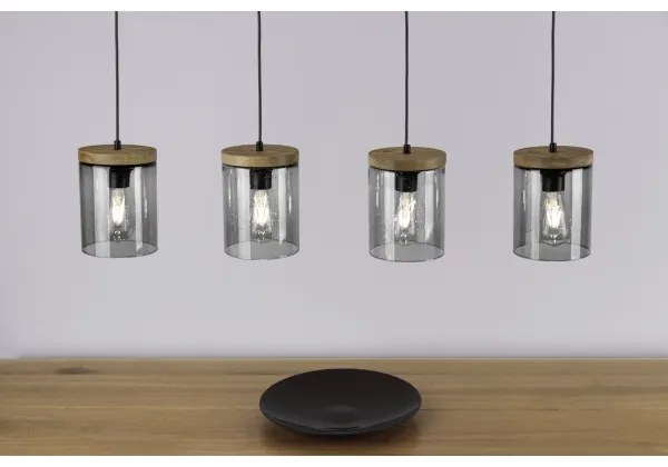 Spot-Light 161859151 - Csillár zsinóron MONSUN 1xE27/60W/230V fenyő