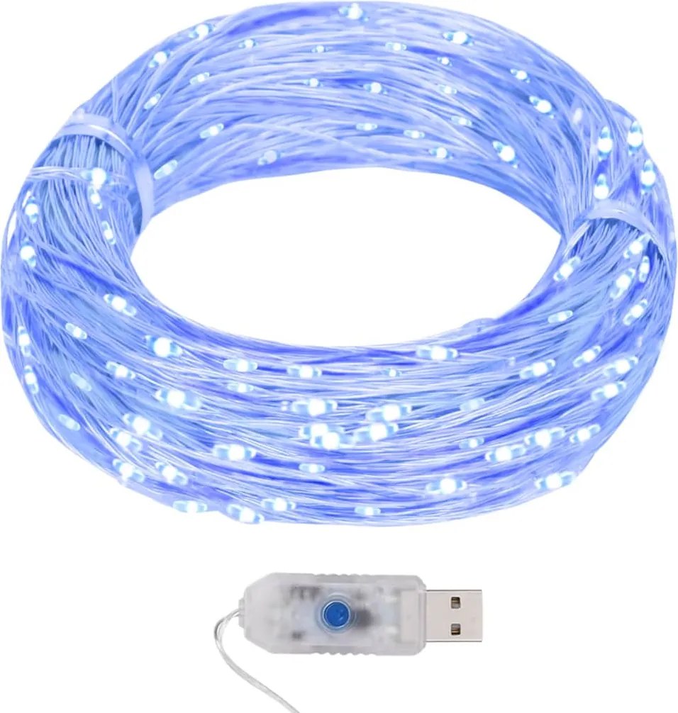 vidaXL 8 funkciós kék fényű tündérfényfüzér 400 LED-del 40 m