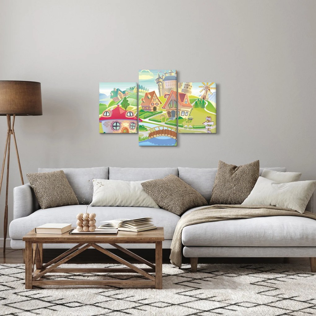 Kép - színes város (90x60 cm)
