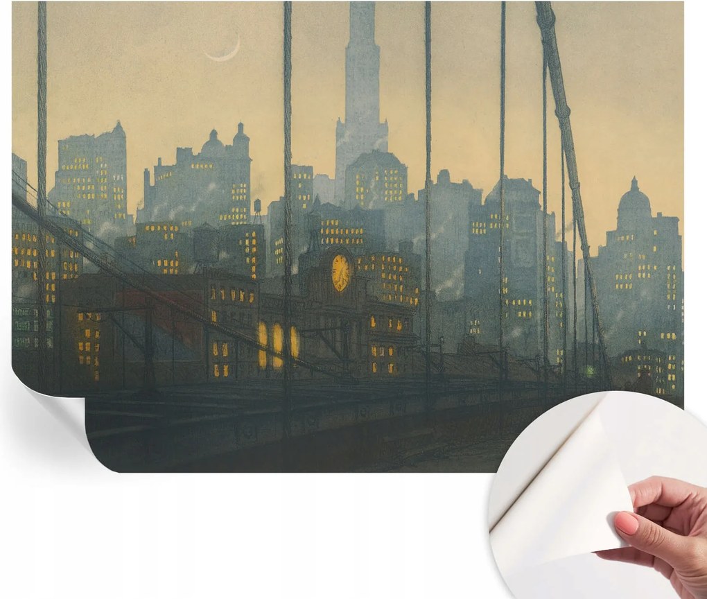 Öntapadós tapéta 3D fali ragasztóval Esti panoráma 208x146 cm