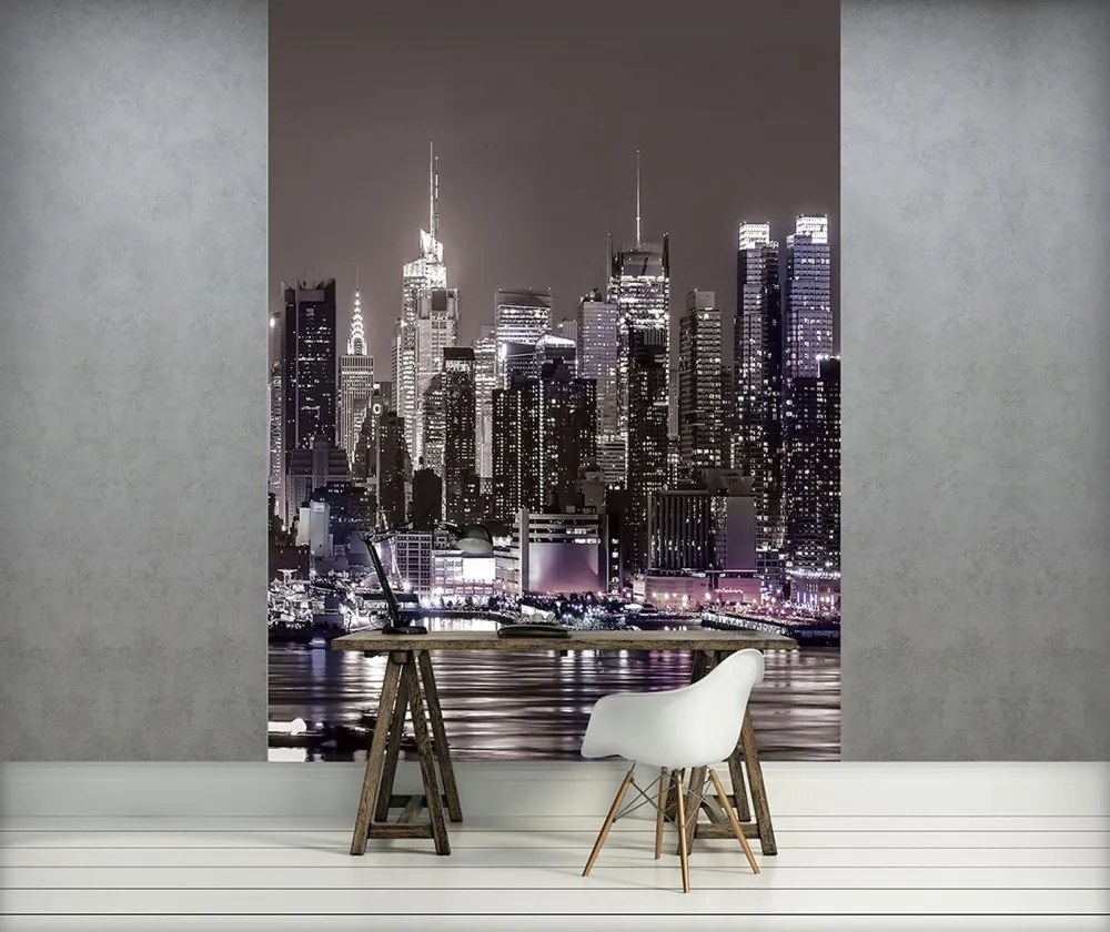 New York éjjel poszter, fotótapéta, Vlies (184x254 cm, álló)