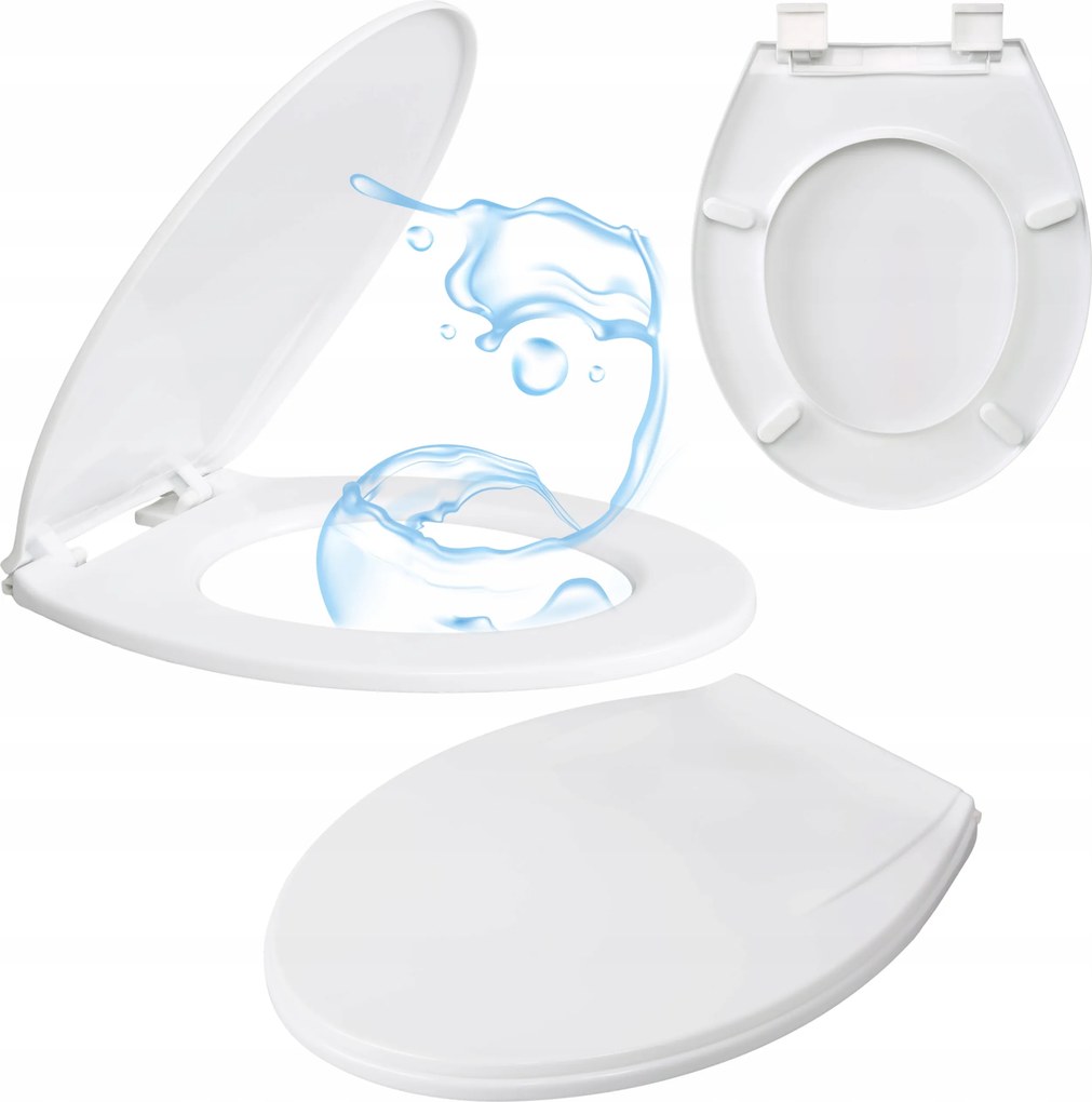 Wc-ülőke Fehér Wc-ülőke Polipropilén Univerzális Fürdőszobai