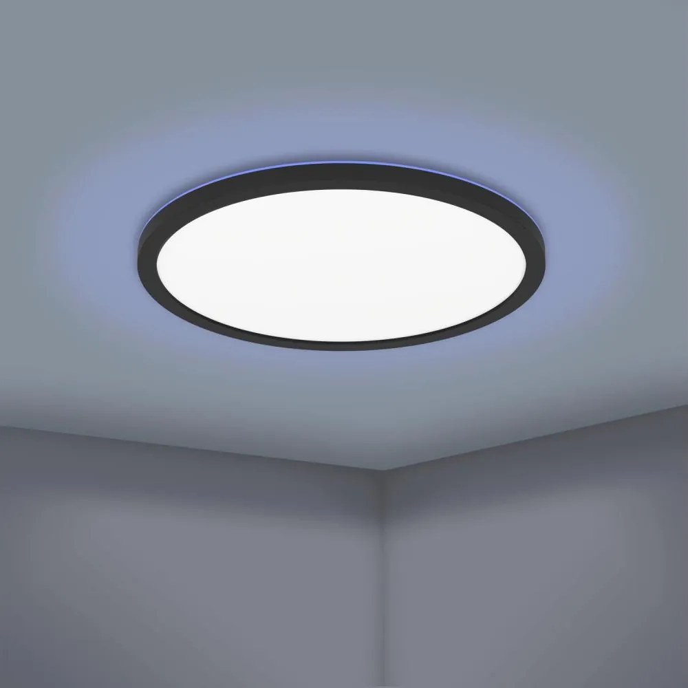 Eglo 31704-LED RGBW Dimmelhető mennyezeti lámpa ROVITO-Z 1xLED/16,5W/230V Ø42 cm fekete