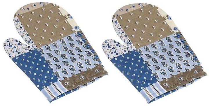 Bellatex Patchwork edényfogó kék , 28 x 18 cm, 2 db