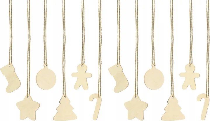 Ajándék Medálok Fa Formák 12db