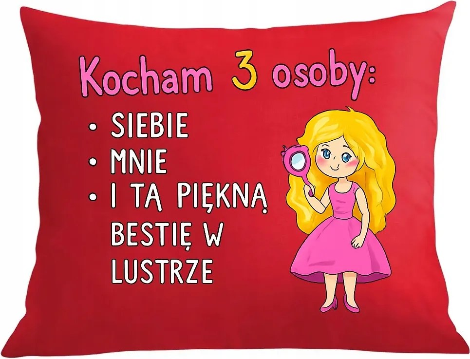 Párna párnahuzat Szeretem a 3 személyt Magam és a Szörnyeteg Valentin-nap