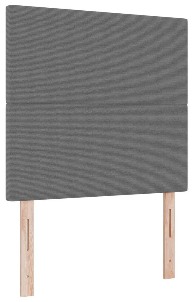 Egyszerű Tervezésű Fejtámla Világosszürke 80 cm Kordbársony Szövet