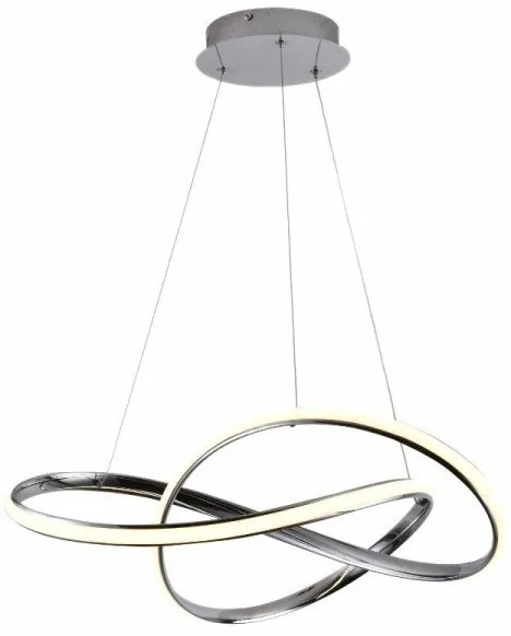 Brilagi - LED Dimmelhető csillár zsinóron COSMOWAVE LED/70W/230V króm + távirányító