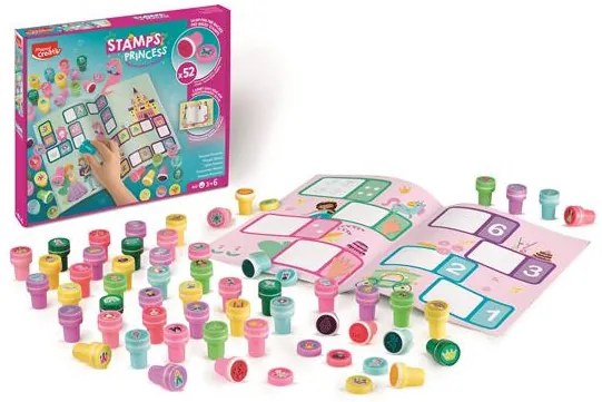 Nyomdázó készlet, foglalkoztató füzettel, hercegnő, MAPED CREATIV Stamps (IMAC907072)