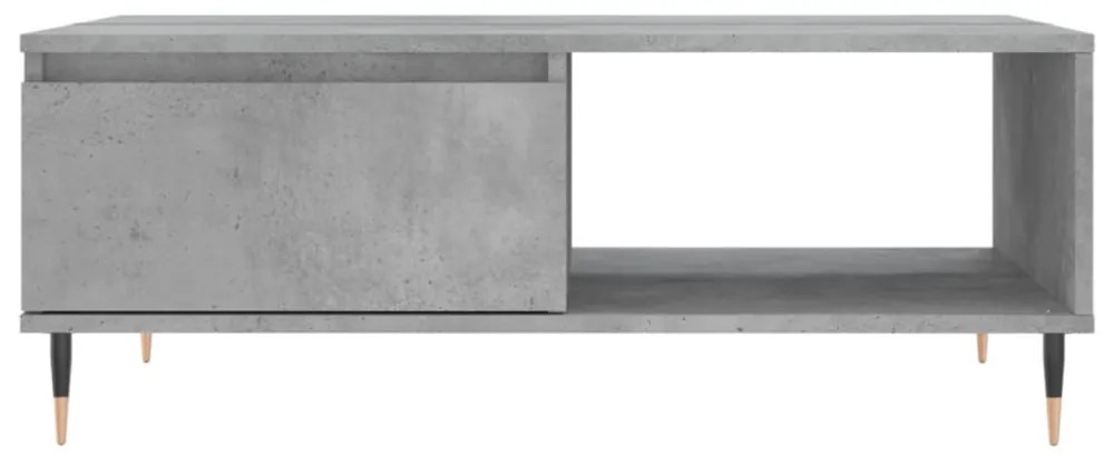 vidaXL betonszürke szerelt fa dohányzóasztal 90 x 60 x 35 cm