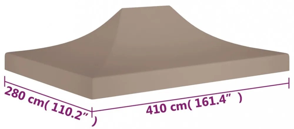 tópszínű tető partisátorhoz 4 x 3 m 270 g/m²