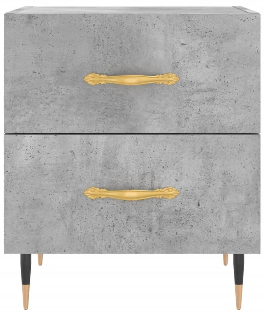 betonszürke szerelt fa éjjeliszekrény 40 x 35 x 47,5 cm