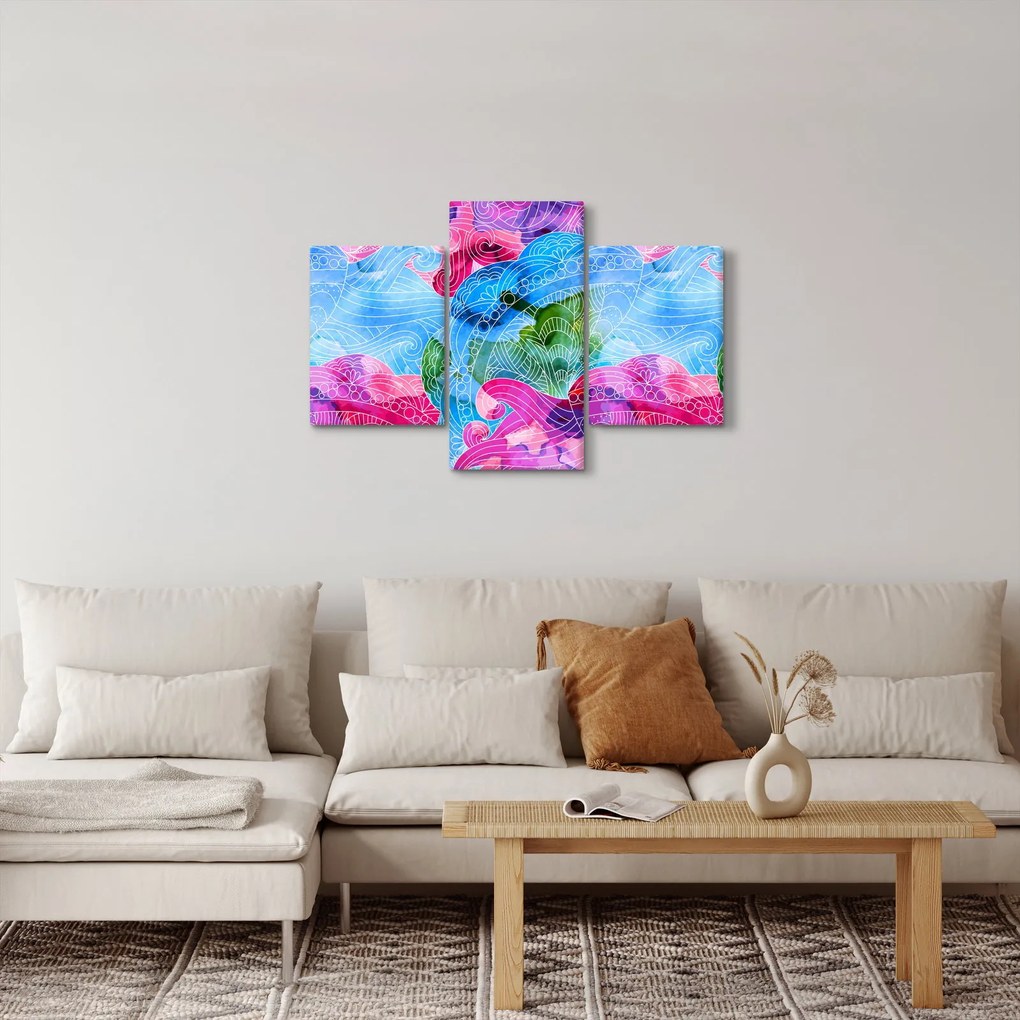Kép - Színes hullámok (90x60 cm)