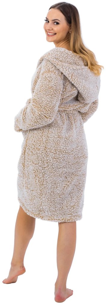 Fürdőköpeny Fluffy beige L/XL