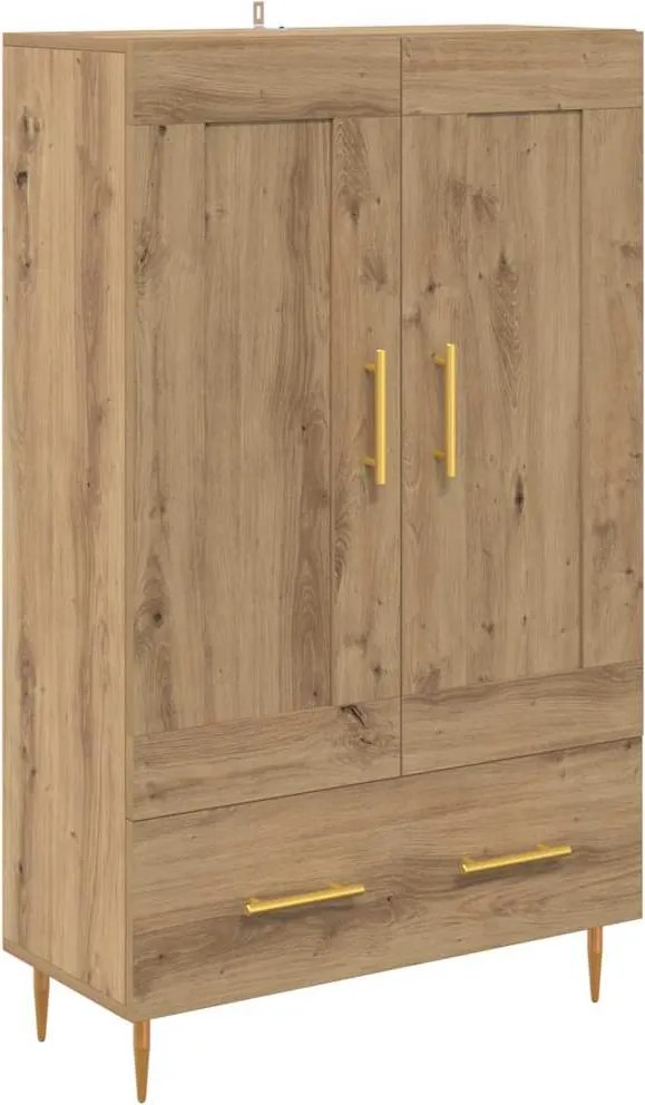 vidaXL Magasfiú fiókkal Artisan tölgy 69,5 x 31 x 115 cm Faanyag