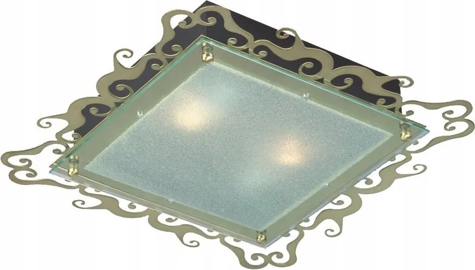 Casablanca Plafon 2X60W E27 38cm patinás négyzet