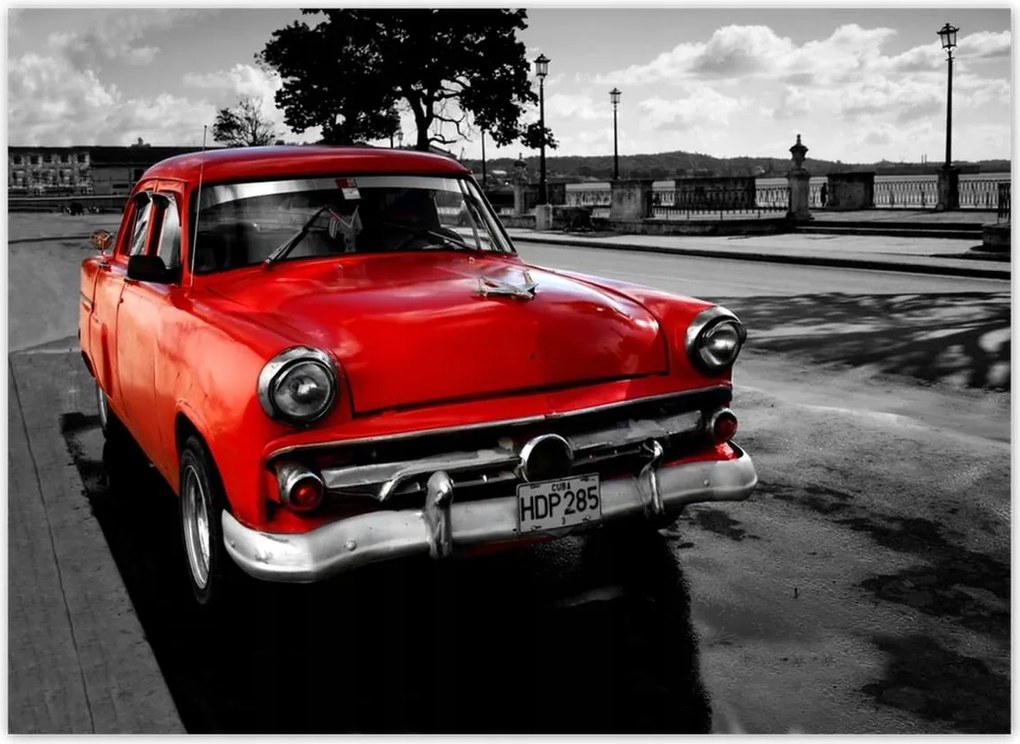 Fotótapéták 254x184 Kubai piros autó