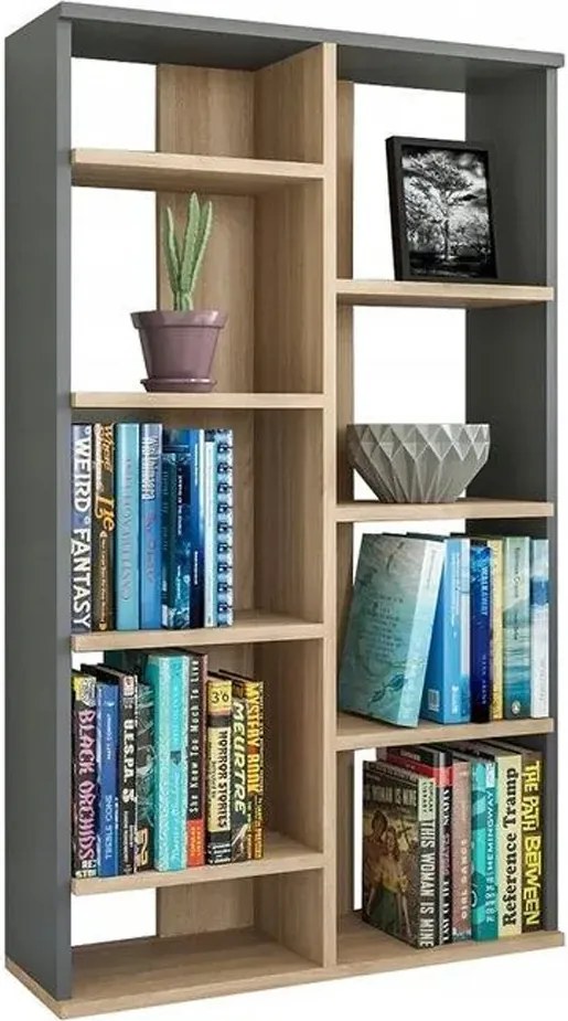 Polcos tároló könyvespolc 72x25x124cm fehér KH14-1