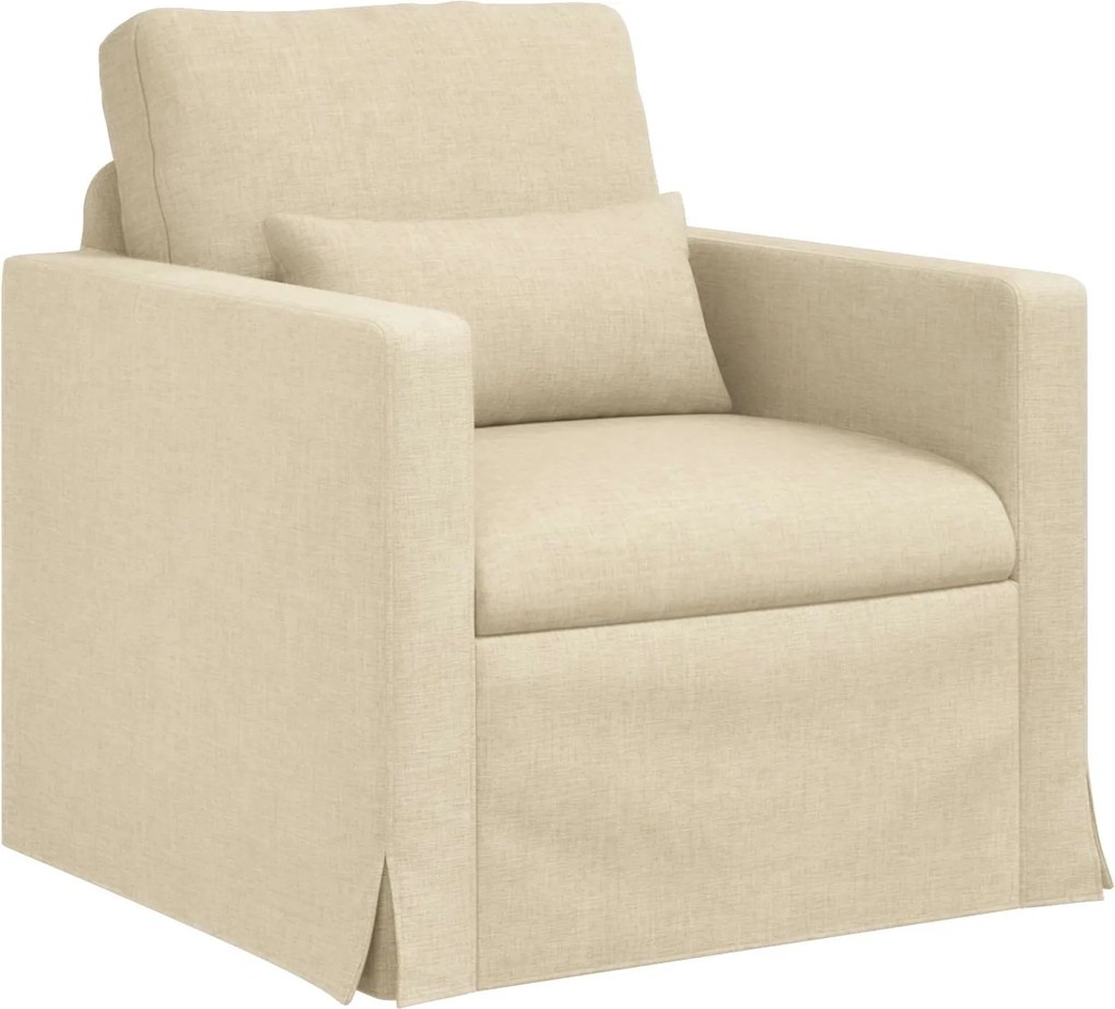 vidaXL Kanapé Krém 78 x 78 x 80 cm szövet