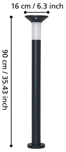 Eglo 900244 - LED kültéri napelemes lámpa érzékelővel 6xLED/0,03W/3,7V IP44