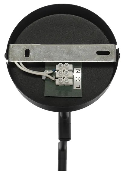 Fali lámpa fekete fekete árnyékolóval és állítható karral - Ladas Deluxe