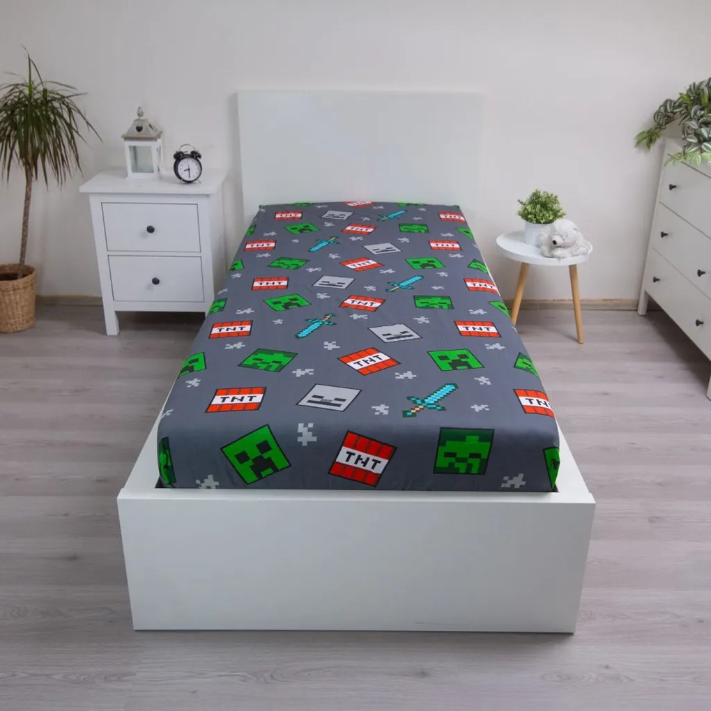 Minecraft We Got This gumis lepedő 90x200 cm