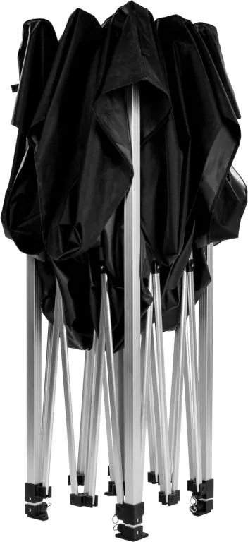 INSTENT PRO Kerti pavilon 3 x 3 m fekete + 2 oldalfal