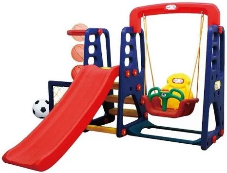 Inlea4fun kerti játszótér csúszdával és hintával 137 cm