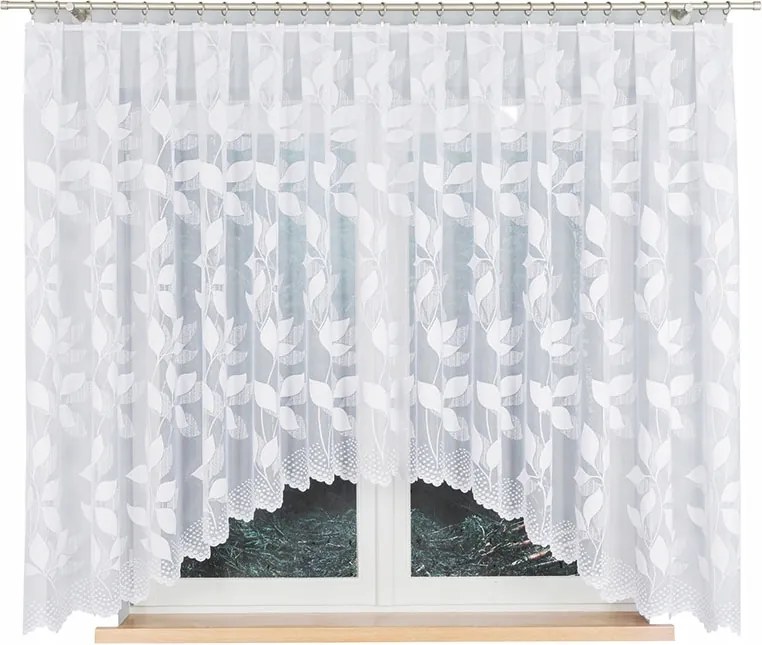 Jacquard függöny békák számára Marta 420x160 fehér