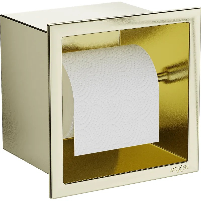 Mexen X-Wall-P WC-papír tartó, arany szálcsiszolt - 1953