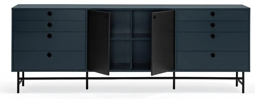 Punto fekete-kék komód, szélesség 212 cm - Teulat