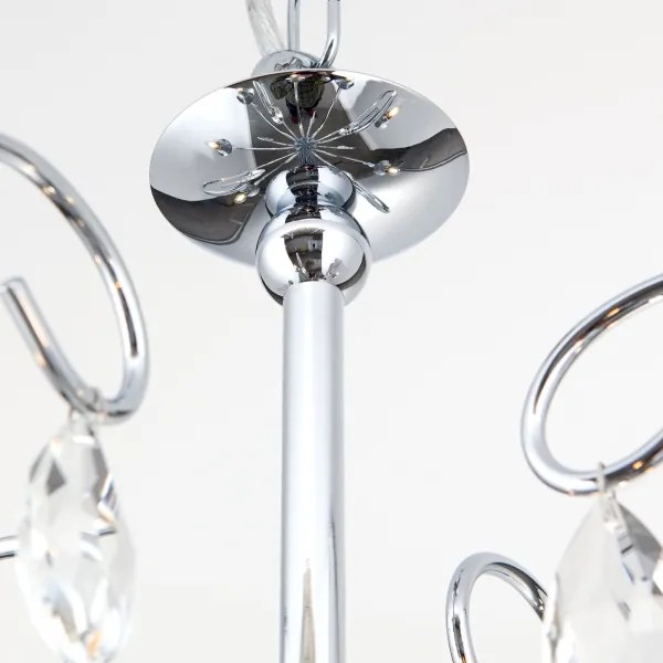 Orion LU 1658/5 - Kristály csillár láncon ALESSIA 5xE14/40W/230V fényezett króm