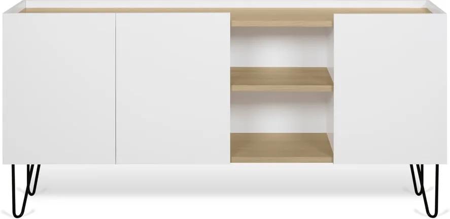 Nina fehér komód 3 polccal és 3 ajtóval, 180 x 83 cm - TemaHome