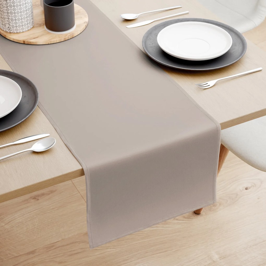 Goldea pamut asztali futó - szürkésbarna 50x140 cm