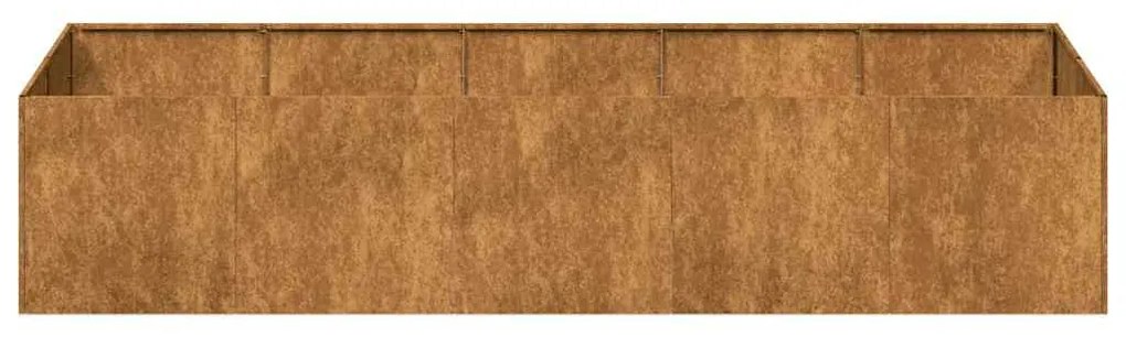 vidaXL ültető rozsdás 200x80x40 cm időjárásálló acélból