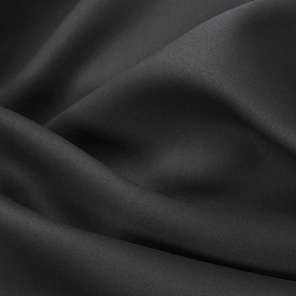Goldea sötétítő függöny szövet blackout szatén fényű - sötétszürke 320 cm