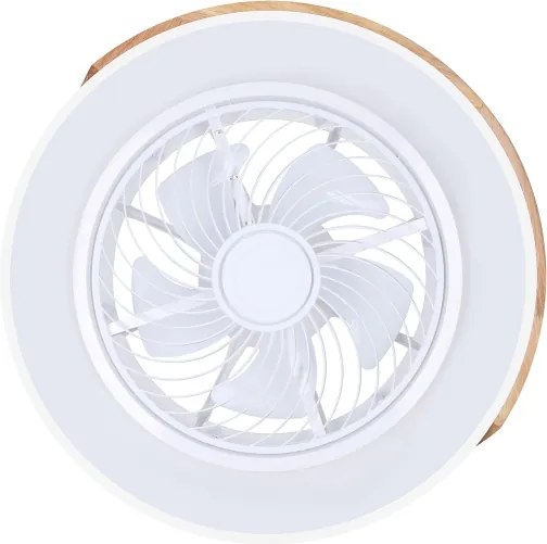 Brilagi-LED dimmelhető világítótest ventilátorral LED/30W/230V 3000-6500K fehér/tölgy + távirányító