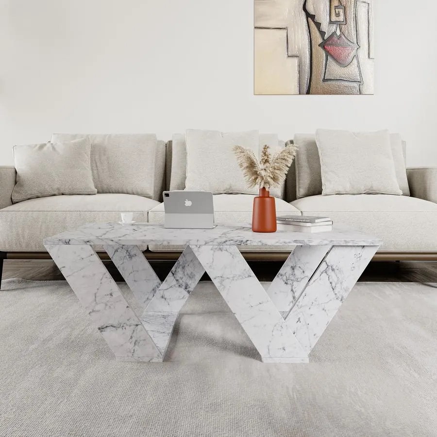 Dohányzóasztal Pipra - Carrara Marble