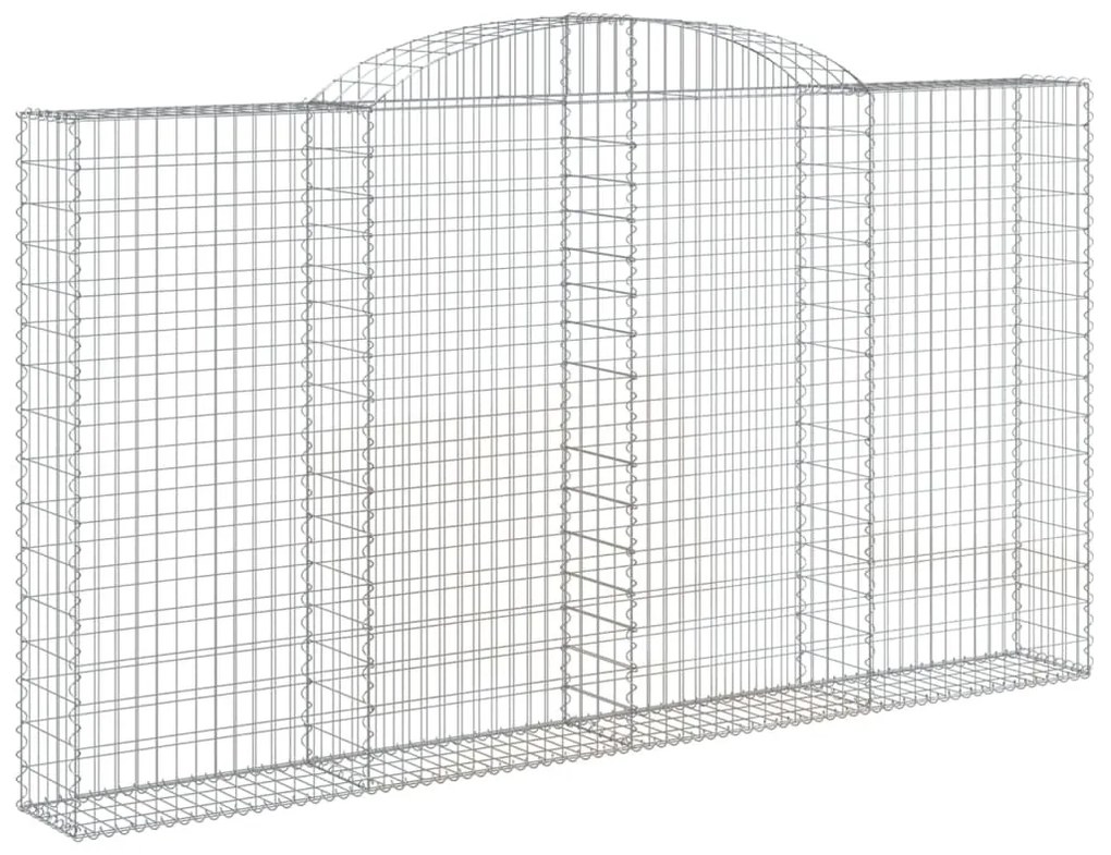 4 db íves horganyzott vas gabion kosár 300x30x160/180 cm